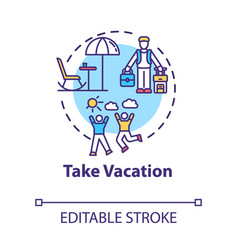 Take Vacation Concept Icon Go On Journey