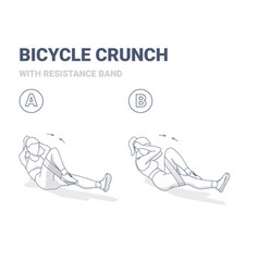 Bicycle Crunch Abs Female Home Workout Exercise