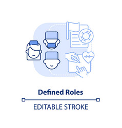 Defined Roles Light Blue Concept Icon