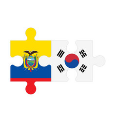 Puzzle Of Flags Of Ecuador And South Korea