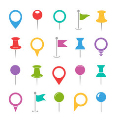Map pin icon set Royalty Free Vector Image - VectorStock
