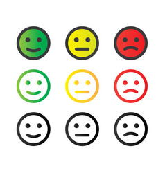 Rating Emotion Faces Sad Happy Mood Icons Emoji