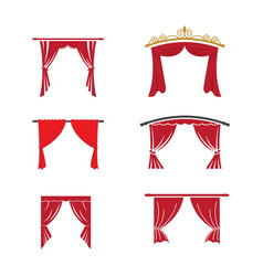 Red Curtain Cornice Decor Domestic Fabric Interior