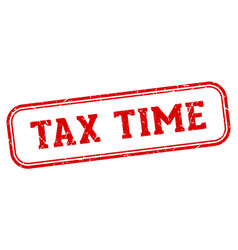 Tax Time Stamp Rectangular