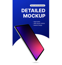 Vertical Tablet Presentation Mockup Realistic