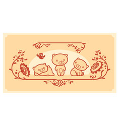 Woodland Animals Set Three Teddy Bears