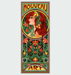 Young Woman In Art Nouveau Style