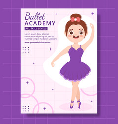 Ballet Or Ballerina Poster Flat Cartoon Hand