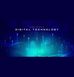 Digital Technology Futuristic Blue Green Tech Ai