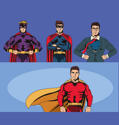 Four Superheroes Pop Art