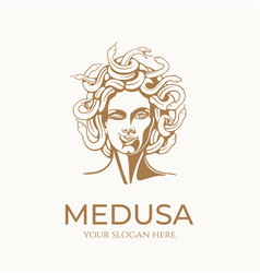 Medusa Gorgon Logo Head Of A Woman With Snakes