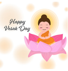 Buddha Birth Enlighten Nirvana On Vesak Day Eps10