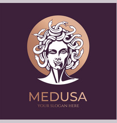 Medusa Gorgon Logo Head Of A Woman With Snakes