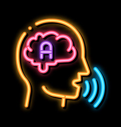 Thinking Out Loud Neon Glow Icon