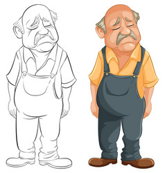 Two Elderly Men Looking Sad And Exhausted