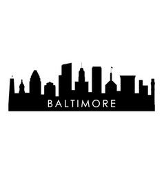 Baltimore Skyline Silhouette Black City