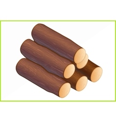 Firewood Isometric Flat 3d