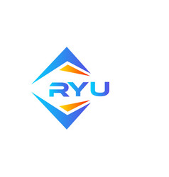 Ryu Abstract Technology Logo Design On White