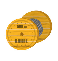 Coaxial Digital Cable With Wooden Coil Isolated