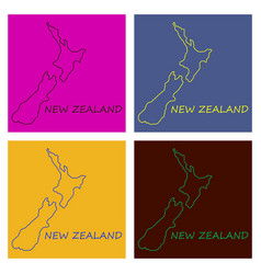 Pop Art Map Of Newzealand