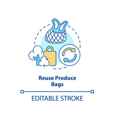 Reuse Produce Bags Concept Icon