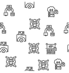 Ssh Sftp File Transfer Protocol Icons Set