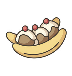 Banana Split Rgb Color Icon