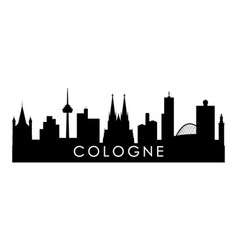 Cologne Skyline Silhouette Black City