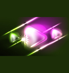 Digital Neon Abstract Background Triangles And