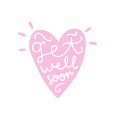 Get Well Soon Heart Silhouette With Text