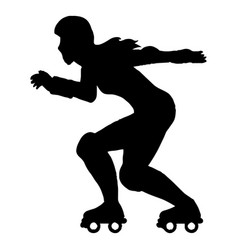 Girl Roller Skating Silhouette