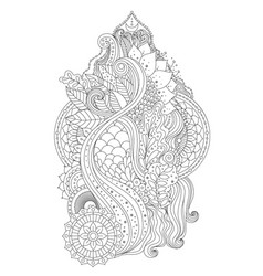 Indian Floral Mehendi Pattern