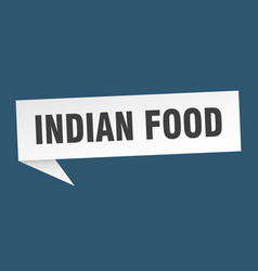 Indian Food Speech Bubble Ribbon Sign