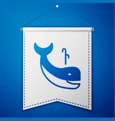 Blue Whale Icon Isolated On Background White