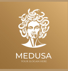 Medusa Gorgon Logo Head Of A Woman With Snakes