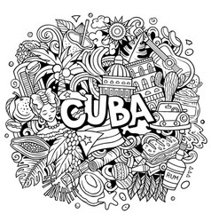 Cuba Cartoon Doodle Funny Cuban