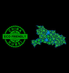 Eco Green Mosaic Hubei Province Map And