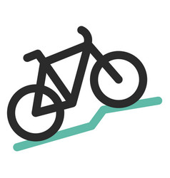 Mountain Bike Colored Stroke Icon