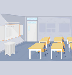 Nobody At School Classroom Flat Color