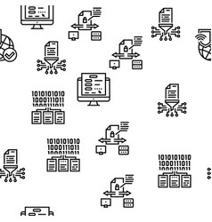 Ssh Sftp File Transfer Protocol Icons Set