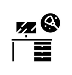 Working Place Table Cleaning Glyph Icon