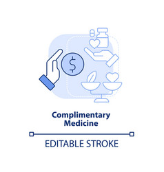 Complimentary Medicine Light Blue Concept Icon