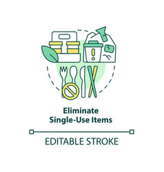 Eliminate Single-use Items Concept Icon