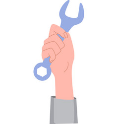 Hand Holding Wrench