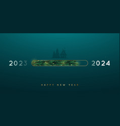 Loading Bar From 2023 To 2024 On Green Background