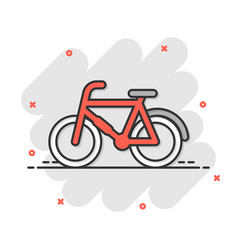 Bicycle Icon In Comic Style Bike Exercise Cartoon