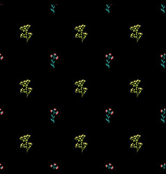 Free Floral Pattern On Black Background