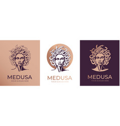 Medusa Gorgon Logo Head Of A Woman With Snakes