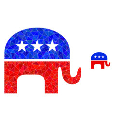 Republican Elephant Polygonal Lowpoly Flat Icon