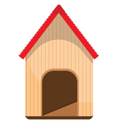 Wooden Dog House On A White Background